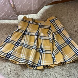 SO Plaid Mini Pleated Skirt